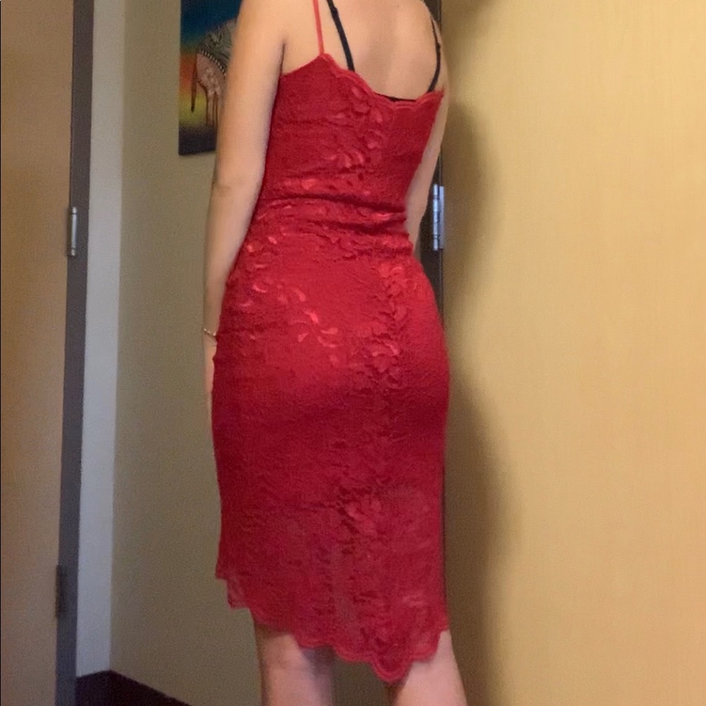 Red Lace Dress - Picture 5 of 8